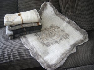 Selection of blankets created using felt