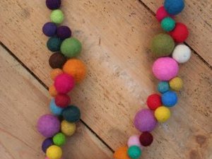 Merino Hand Rolled Felt Ball Necklace