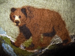 Bear created using felt