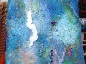 Felted abstract piece