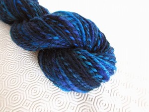Twisted blue yarn