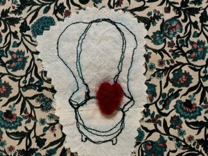 The felted heart chair