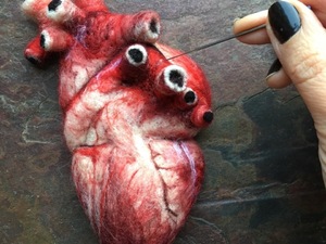 The Heart - created with merino wool
