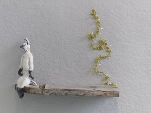 Quirky animal character made out of felt