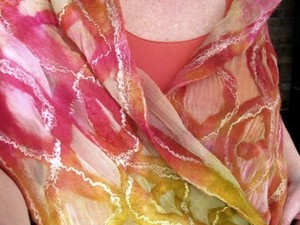 Silk merino scarf