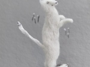 Quirky animal character created using felt material